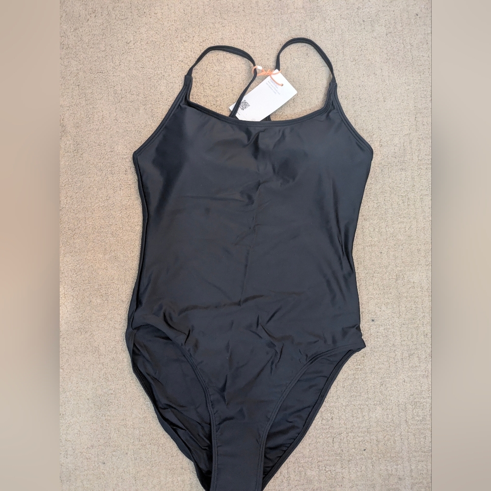 Quince Women's Black One-Piece Swimsuit